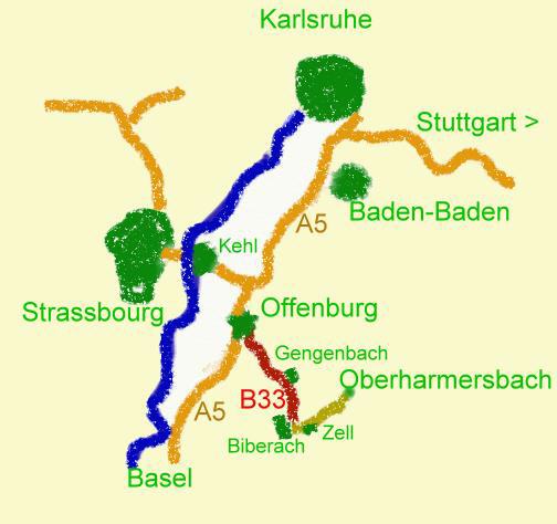 Anfahrt Oberharmersbach